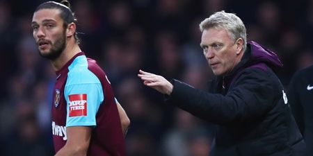 Andy Carroll and David Moyes involved in heated training ground exchange