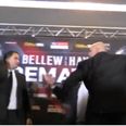 Tony Bellew and David Haye have to be separated after heated staredown