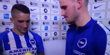 WATCH: Geoff Shreeves gives MOTM award to the wrong man after Brighton’s win over Man United