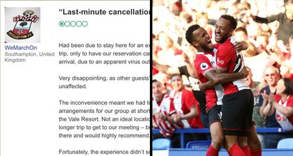 Southampton leave cheeky review after Swansea hotel tried to disrupt their plans