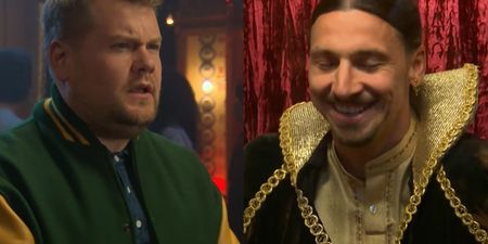 WATCH: Zlatan Ibrahimovic stars as fortune teller on James Corden’s Late Late Show