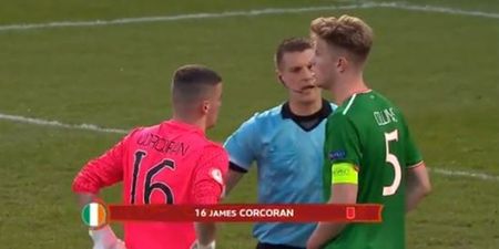 Irish keeper sent off during penalty shoot out in farcical circumstances