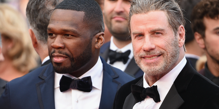 John Travolta joined 50 Cent on stage last night and it was hilarious