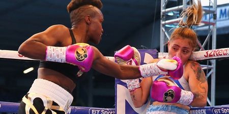 Nicola Adams controversially stops opponent in third minute of two-minute round
