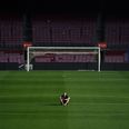 Andres Iniesta sits alone on the Camp Nou pitch until 1am following his final game for Barcelona