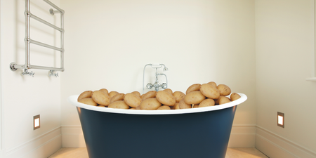 Man caught filling hotel bathtub up with potatoes while wearing a bra on drugs