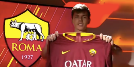 Roma post first transfer announcement video of the window and it’s utterly bizarre
