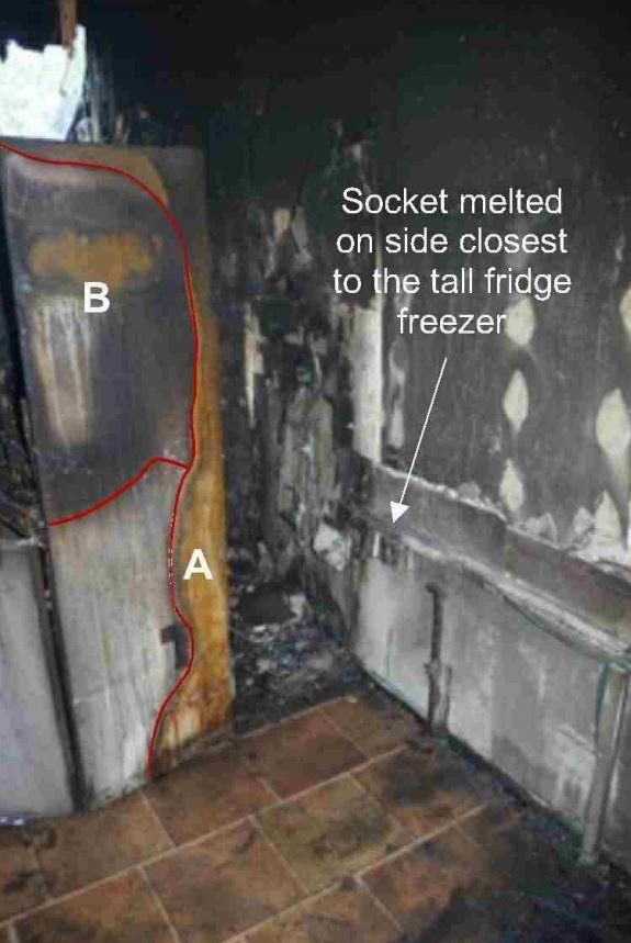 The inside of flat 16 Grenfell Tower, where the fire started