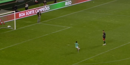 Cristiano Ronaldo Jr. impresses father with screamer after Portugal game