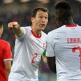 Arsenal fans loved what Stephan Lichtsteiner did to Breel Embolo late on in Swiss win
