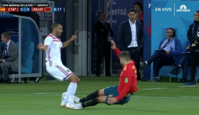 Gerard Pique somehow manages to escape punishment for two-footed lunge