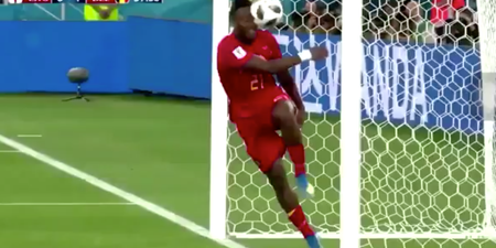 Michy Batshuayi shows he’s seen the funny side to blasting the ball into his own face