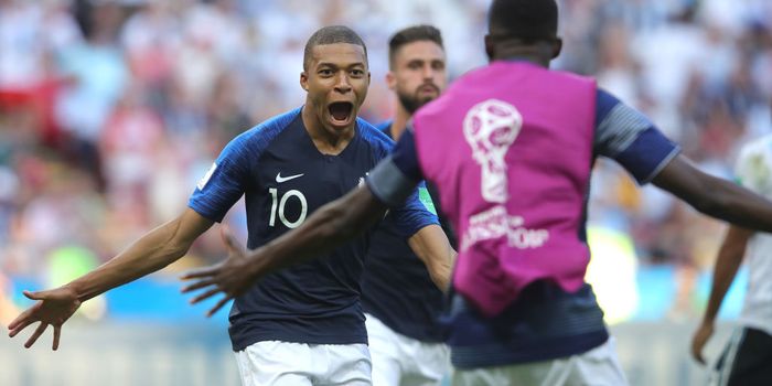 Mbappe scored twice for France against Argentina