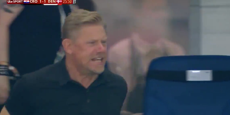 WATCH: Peter Schmeichel loved his son’s last-gasp penalty save against Croatia