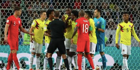 England fans are absolutely fuming at how Colombia tried to stop Harry Kane’s penalty