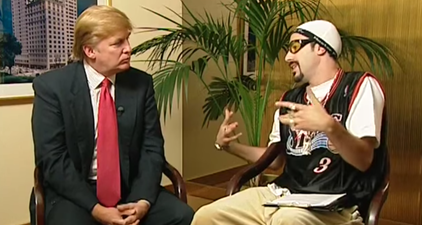 It looks like Sacha Baron Cohen is making a project about Donald Trump