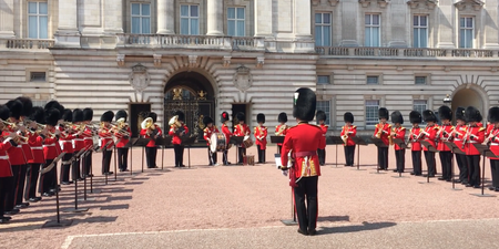 WATCH: British Army Band plays “Three Lions” at the Changing of the Guard
