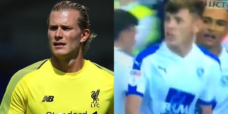 Tranmere player appeared to insult Loris Karius after howler in pre-season game