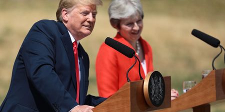 Donald Trump accuses The Sun of “fake news” in press conference alongside Theresa May