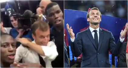 WATCH: Benjamin Mendy and Emmanuel Macron dab together during World Cup celebrations