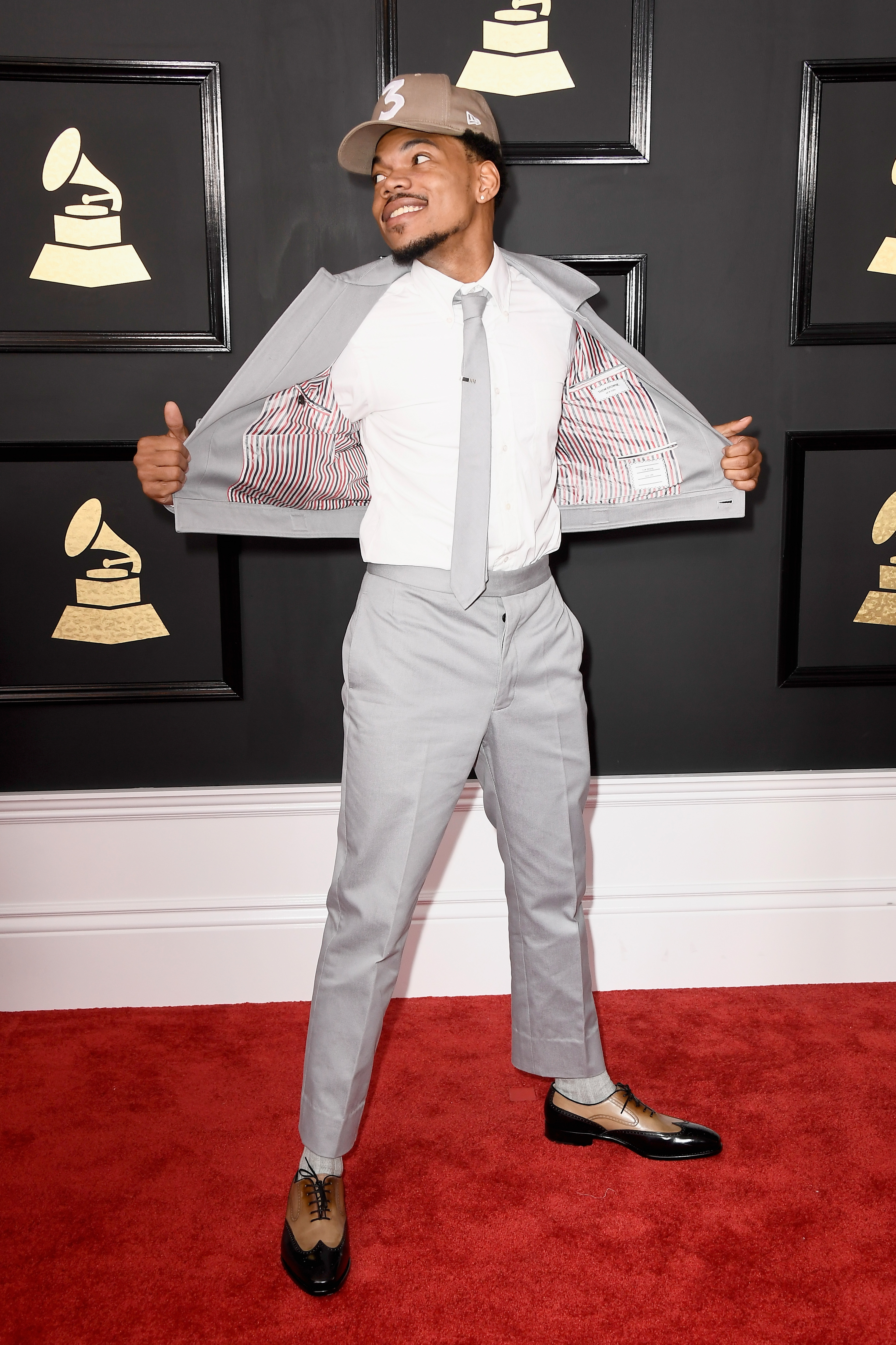 LOS ANGELES, CA - FEBRUARY 12: Chance the Rapper attends The 59th GRAMMY Awards at STAPLES Center on February 12, 2017 in Los Angeles, California. (Photo by Frazer Harrison/Getty Images)