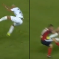 THROWBACK: Footballer sent off for WWE-style drop-kick in Champions League tie