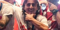 Luka Modrić invites disabled fan up on stage with him during World Cup celebrations