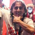 Luka Modrić invites disabled fan up on stage with him during World Cup celebrations
