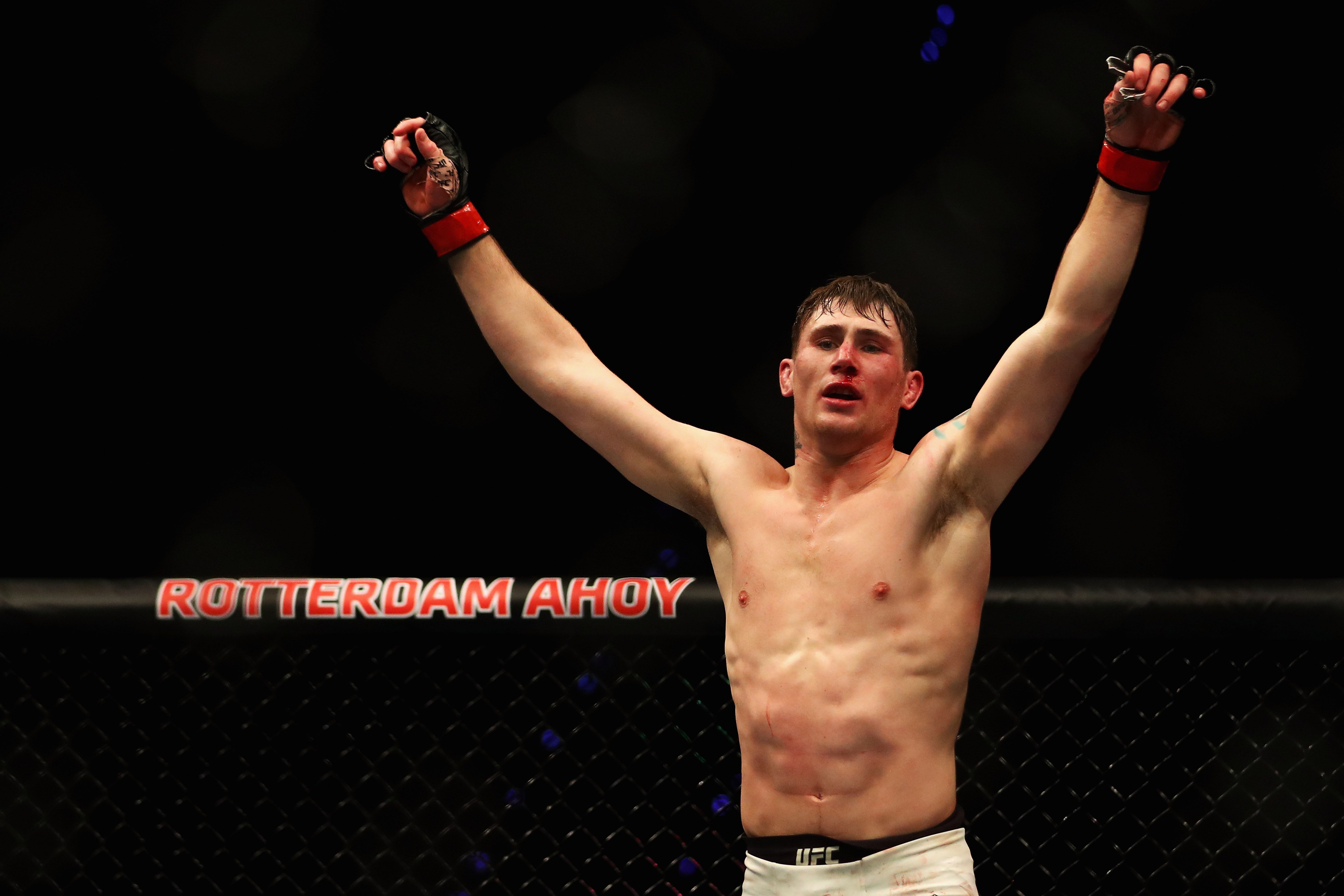 ROTTERDAM, NETHERLANDS - SEPTEMBER 02: Darren Till of England celebrates victory against Bojan Velickovic of Serbia after their Welterweight bout during the UFC Fight Night at Ahoy on September 2, 2017 in Rotterdam, Netherlands. (Photo by Dean Mouhtaropoulos/Getty Images)