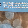 Manchester City have sent bags of confetti to season ticket holders ahead of the new season