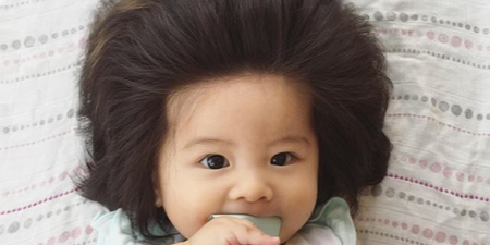 Seven-month-old baby’s hair means she has tens of thousands of Instagram followers