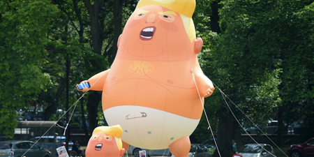 The 20-foot Trump “angry baby” blimp is set to fly over Australia during president’s visit