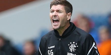 Red card almost spoils Steven Gerrard’s first league game as Rangers boss
