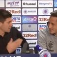 Scottish accent proves too much for Rangers defender so Steven Gerrard helps out