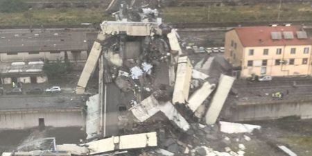 Viaduct on motorway bridge collapses in Genoa killing “dozens”