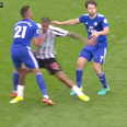 Newcastle’s Kenedy escapes a red card for blatant kick at Víctor Camarasa