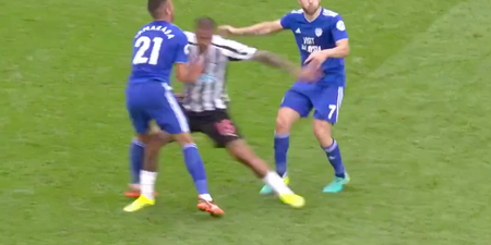 Newcastle’s Kenedy escapes a red card for blatant kick at Víctor Camarasa