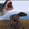 The next Sharknado film has a T-Rex fighting a shark and yeah… we’re expecting Oscars