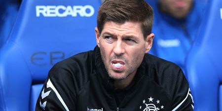 Steven Gerrard clearly wasn’t happy with Kilmarnock’s pitch on Sunday