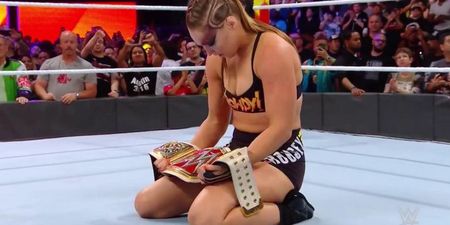 Ronda Rousey has won her first WWE title