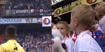 Feyenoord invited sick children to a game and away fans showered them with toys