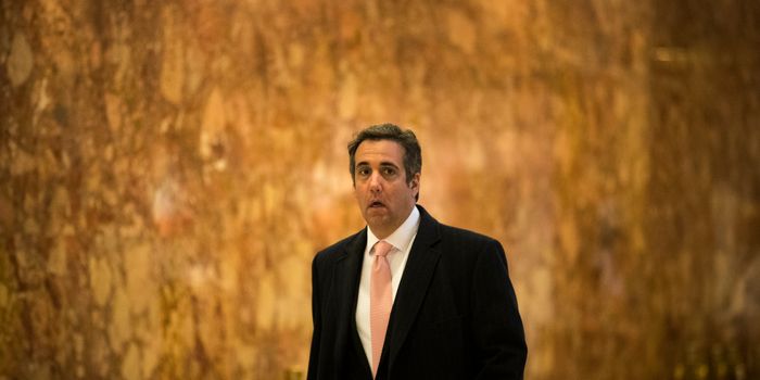 NEW YORK, NY - JANUARY 12: Michael Cohen, personal lawyer for President-elect Donald Trump, walks through the lobby at Trump Tower, January 12, 2017 in New York City. Trump and his transition team are continuing the process of filling cabinet and other high level positions for the new administration. (Photo by Drew Angerer/Getty Images)