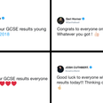 A comprehensive breakdown of celebrity tweets about GCSE results