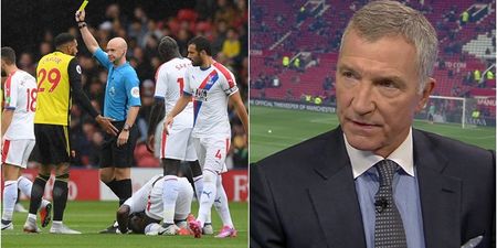 Graeme Souness goes in two-footed on referee Anthony Taylor