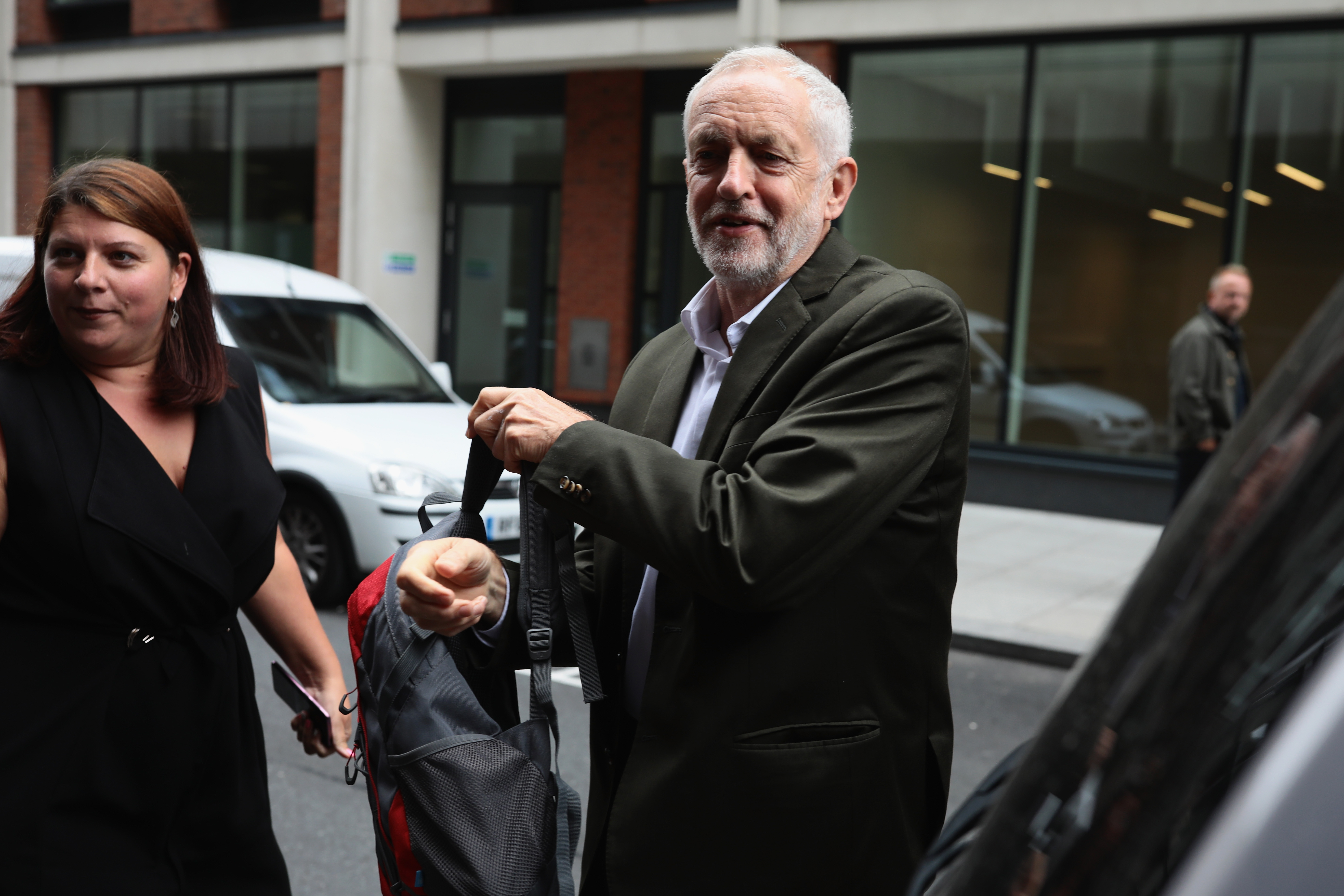 LONDON, ENGLAND - SEPTEMBER 04: Labour Leader Jeremy Corbyn arrives at a meeting of the National Executive of Britains Labour Party on September 4, 2018 in London, England. Labour's National Executive committee will today decide on the party's new antisemitism definition. (Photo by Dan Kitwood/Getty Images)