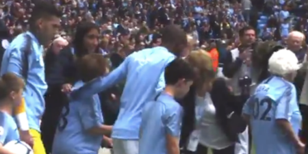 A 102-year-old fan was a mascot at Manchester City’s match against Fulham