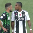 WATCH: Douglas Costa sent off for spitting in face of opponent