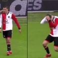 Feyenoord’s Steven Berghuis miraculously survives pat on the back of his head