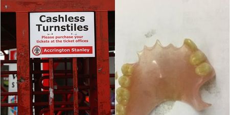 Accrington Stanley lose false teeth which were being held for fan who misplaced them