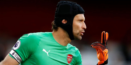 Petr Cech wears his helmet for contract negotiations on FIFA 19 Career Mode